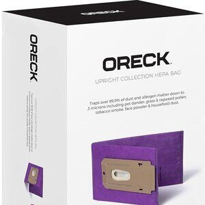 Oreck Vacuum Cleaner Bags for Upright Vacs, Pack of 6, Purple, Type CC